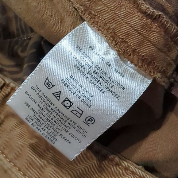 Anthropologie Khaki Chino w/ Burgundy Velvet Trim size 31 - Picture 7 of 10